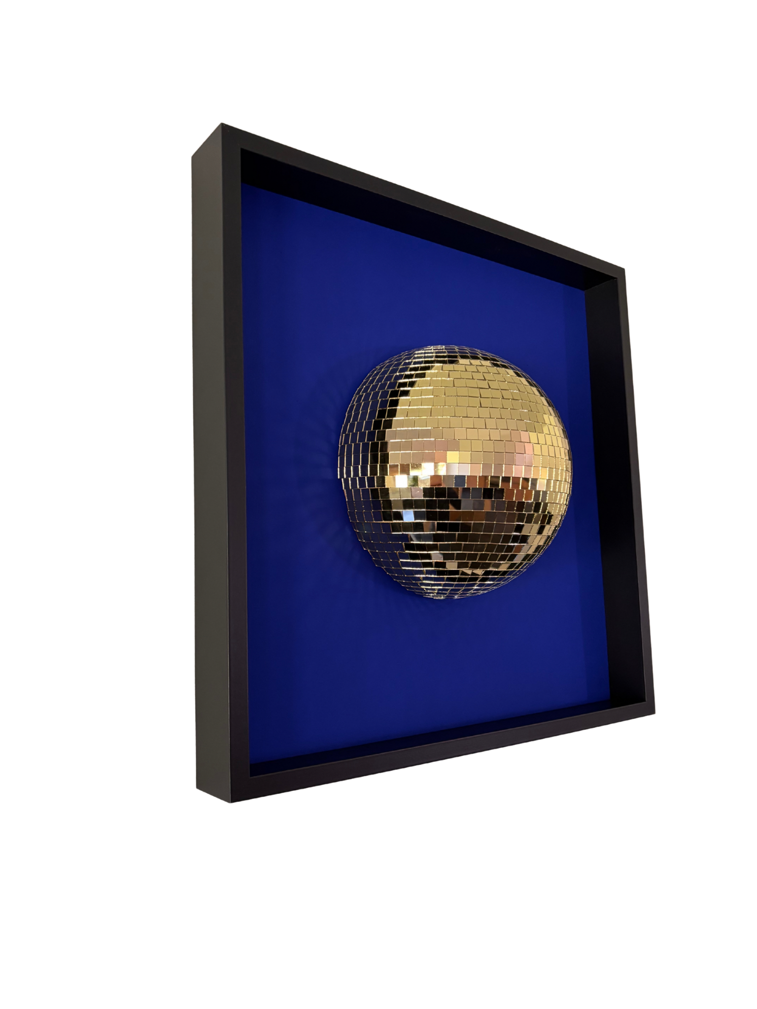 Disco Ball Gold 50x50 Blue