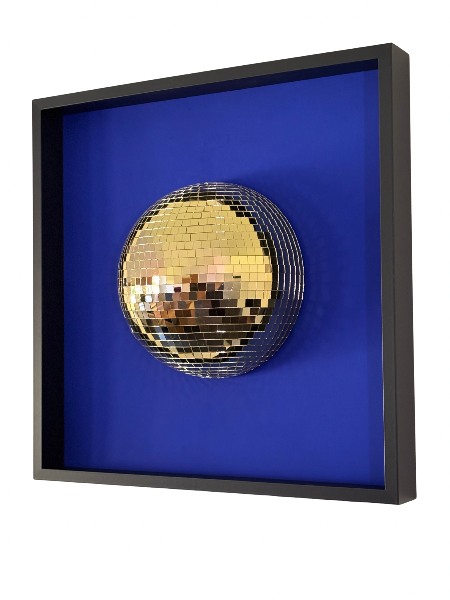 Disco Ball Gold 50x50 Blue
