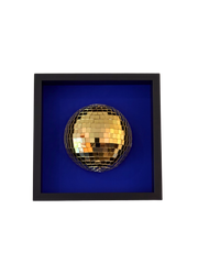 Disco Ball Gold 25x25 Blue